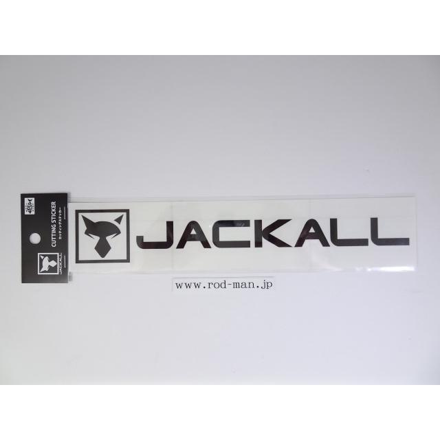 超可爱 JACKALL ジャッカル JKカッティングステッカー 長方形 M ブラック