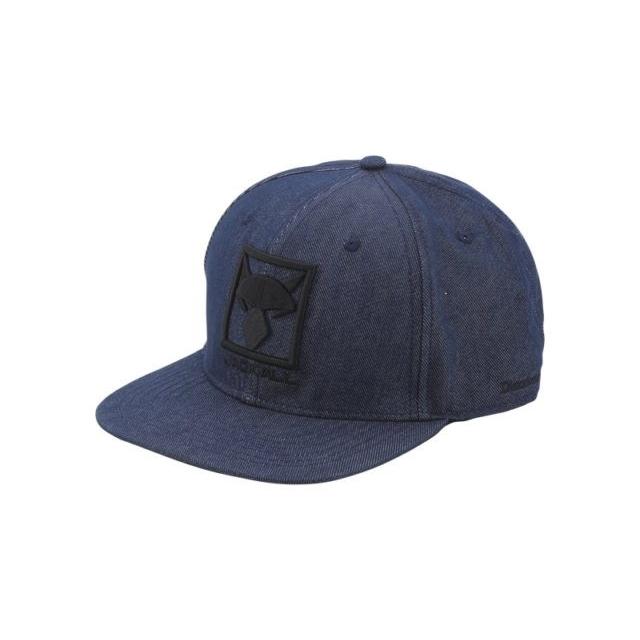 限定　ジャッカル　フラットキャップ　デニム&メッシュ JACKALL（ジャッカル） ジャッカル☆スクエアロゴフラットキャップ