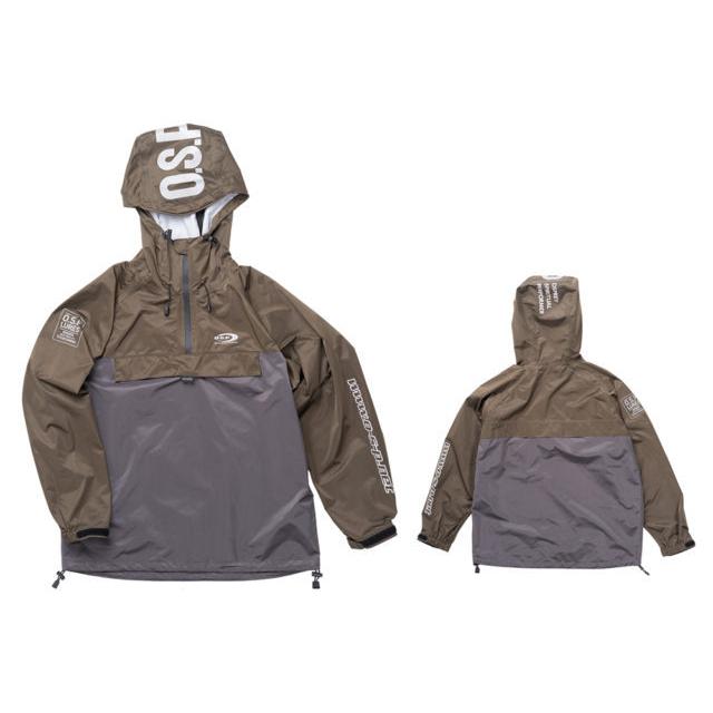 オーエスピー☆O.S.Pハーフジップレインパーカー☆#カーキチャコール 