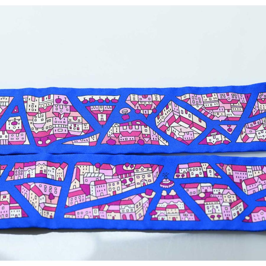 エルメス　ツイリー　 右岸と左岸　シルク 美品/ HERMES エルメス Rive Droite Gauche 右岸と左岸 街並み