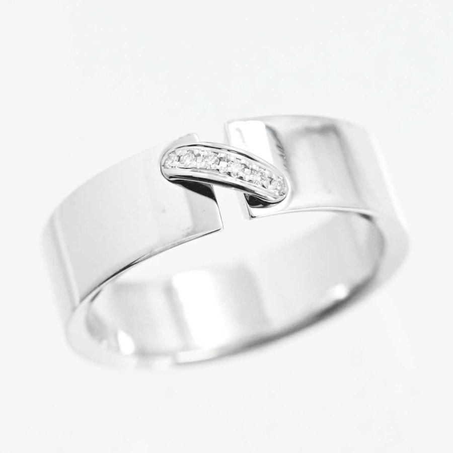 3095☆ショーメ CHAUMET 750WG ホワイトゴールド ダイヤ リアンリング