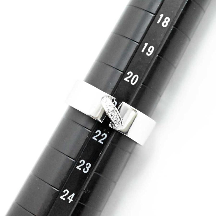 3095☆ショーメ CHAUMET 750WG ホワイトゴールド ダイヤ リアンリング