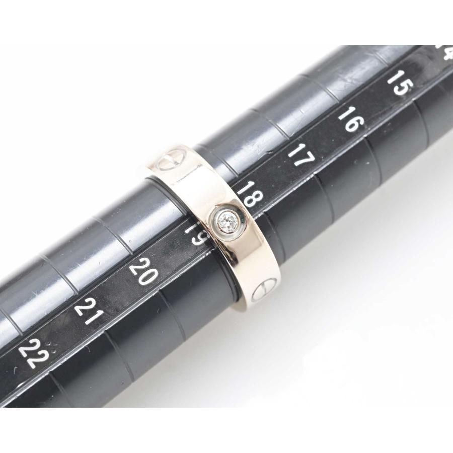 3138☆カルティエ　Cartier　750WG　ホワイトゴールド　ハーフダイヤ　ラブリング　５９号　_6