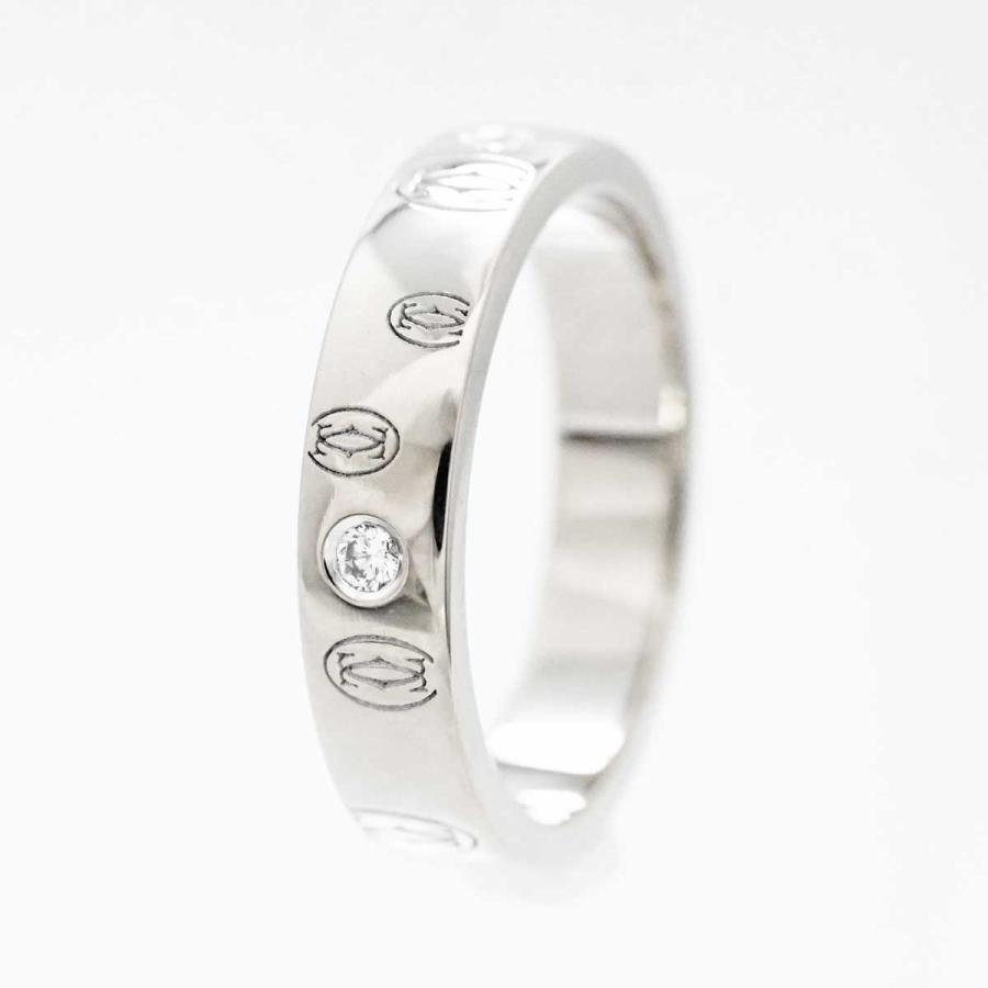 3198☆カルティエ Cartier 750WG ホワイトゴールド ダイヤ5P ハッピー 