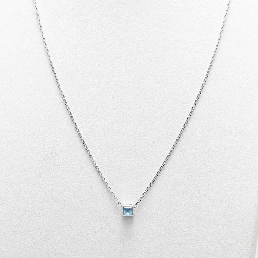 グッチ GUCCI 750WG ホワイトゴールド ブルートパーズ Gロゴ