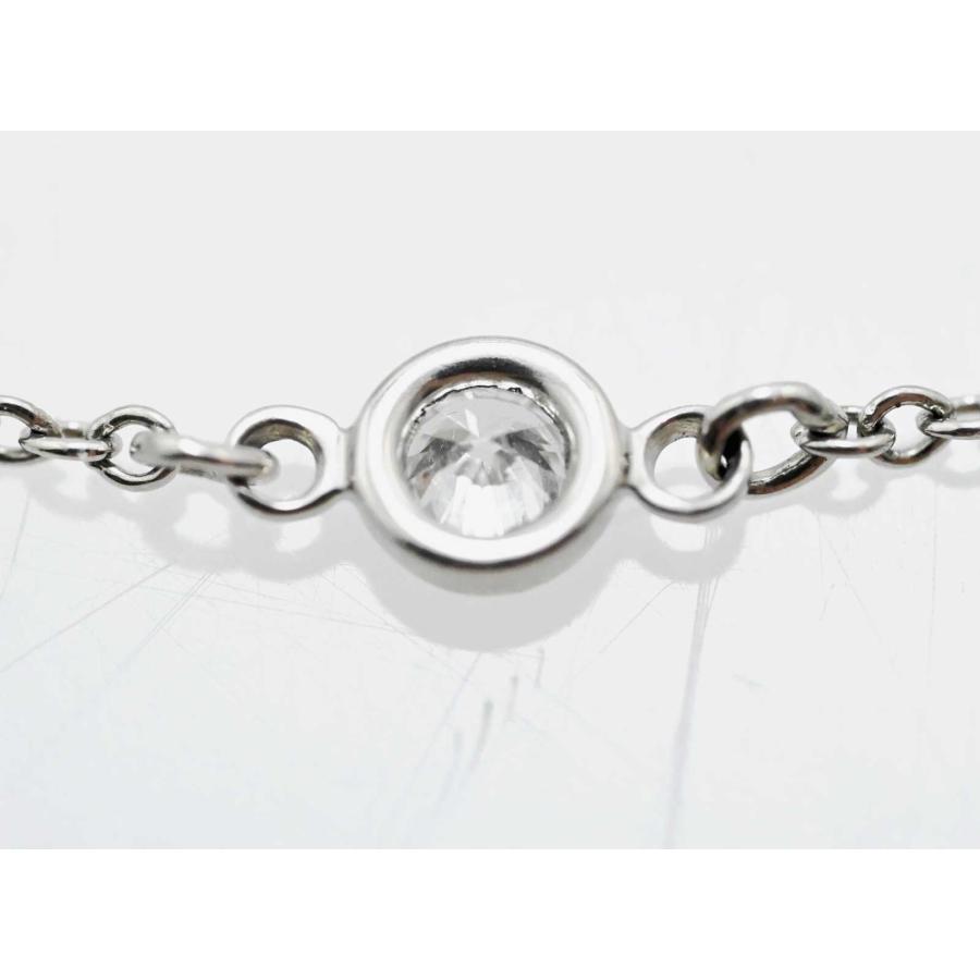 ま*う様 ティファニー Pt950 3P ダイヤモンド バイザヤード ブレスレッ ティファニー TIFFANY & Co. Pt950 ダイア3P バイヤザード