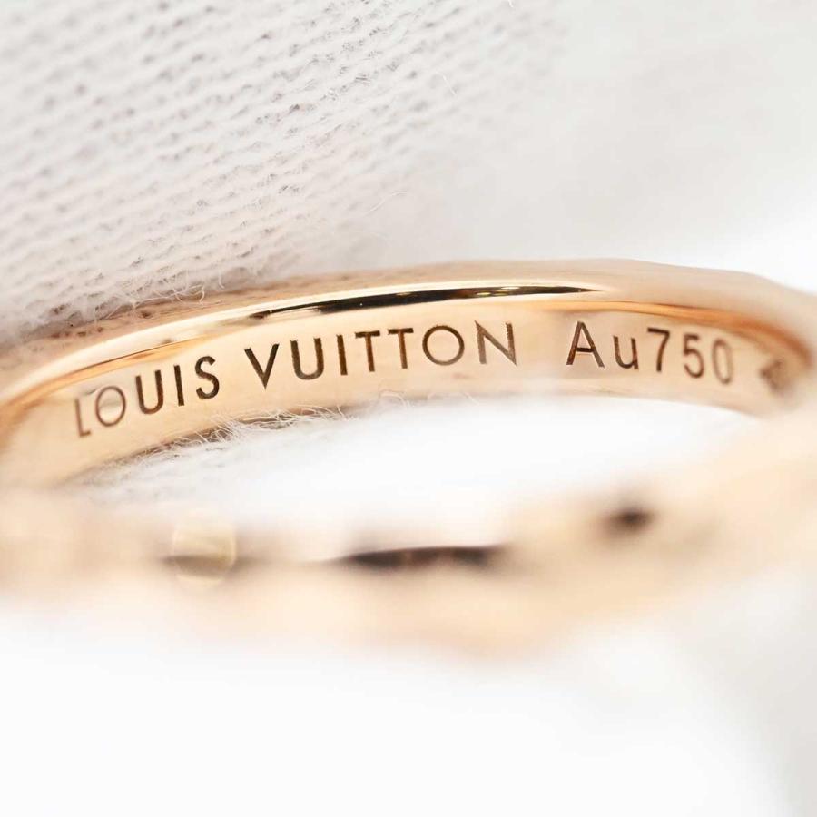 ヴィトンアリアンスモノグラムアンフィニイエローゴールドリングAu750