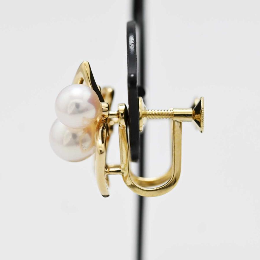ミキモト MIKIMOTO K14YG イエローゴールド パール イヤリング 3336
