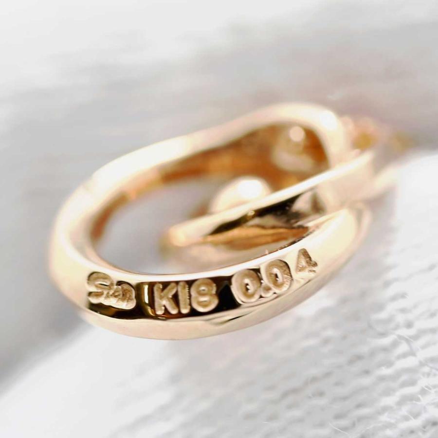 STAR JEWELRY スタージュエリー K18PG ピンクゴールド ダイヤ0.04ct