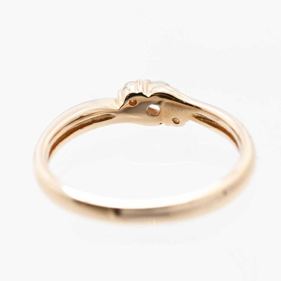 スタージュエリー K18PG ピンクゴールド ダイヤ0.18ct リング 9号