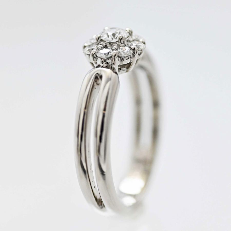 星の砂 HOSHI no SUNA PT900 プラチナ ダイヤ0.41ct リング 10.5号 