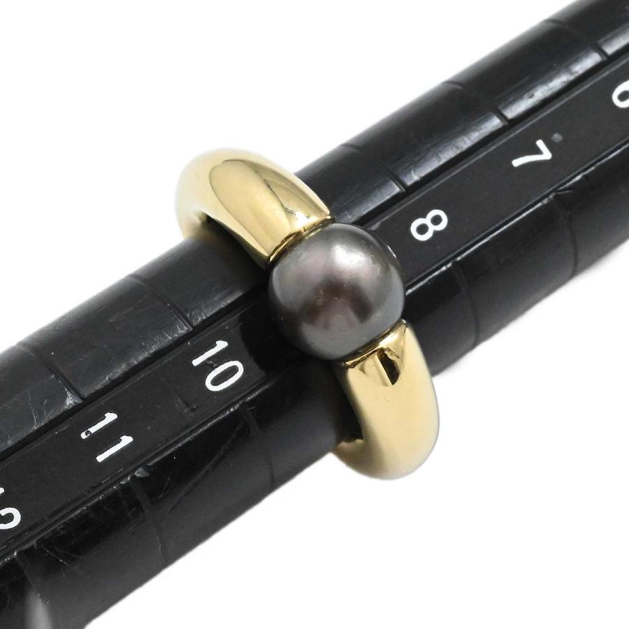 カルティエ CARTIER 750YG イエローゴールド パール ぺルラリング 