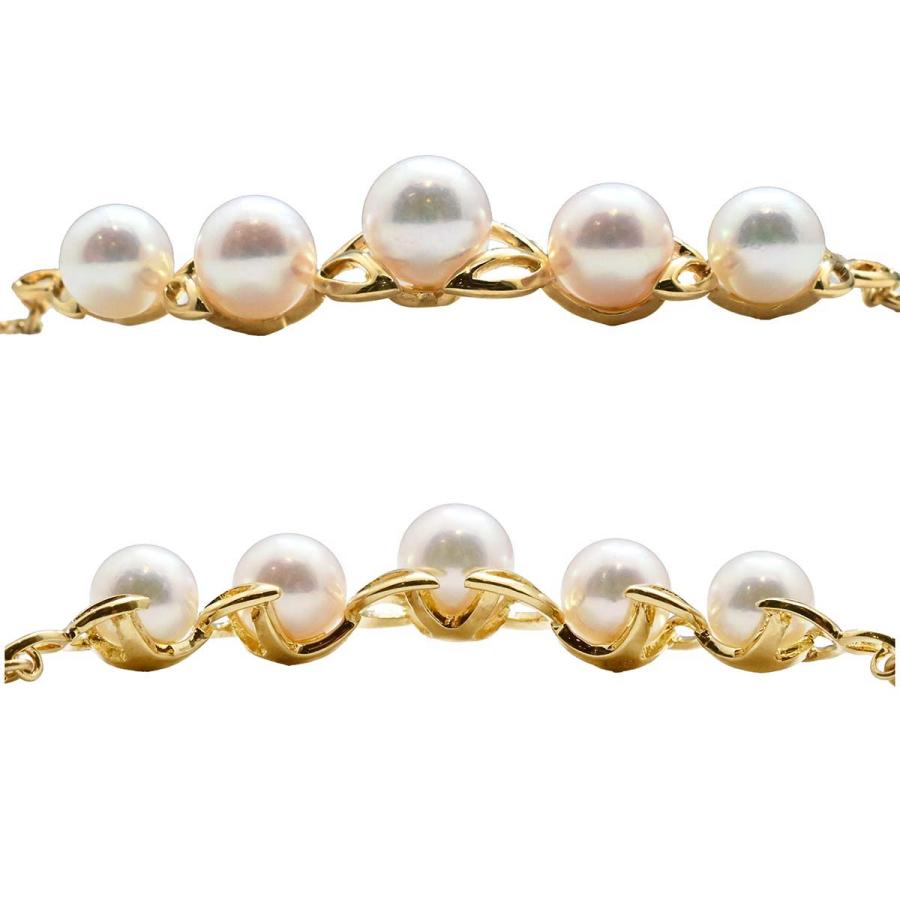 ミキモト MIKIMOTO K18YG イエローゴールド パール ネックレス