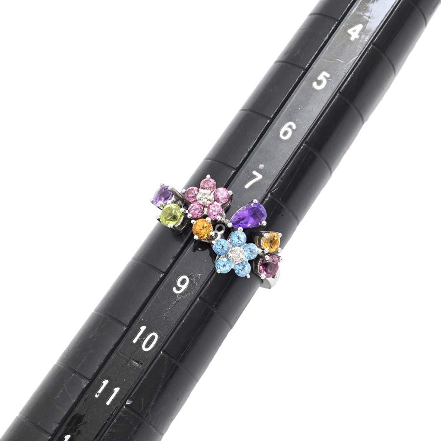 ポンテヴェキオ PONTE VECCHIO K18WG ダイヤ0.02ct アメジスト 
