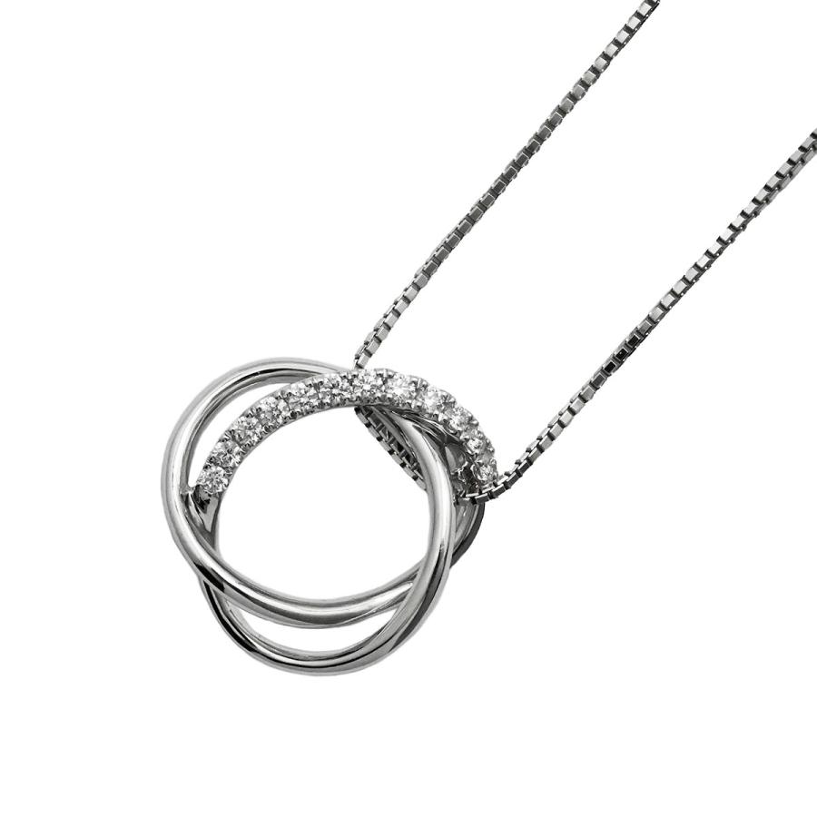 タサキ TASAKI K18WG ホワイトゴールド ダイヤ 0.19ct ネックレス