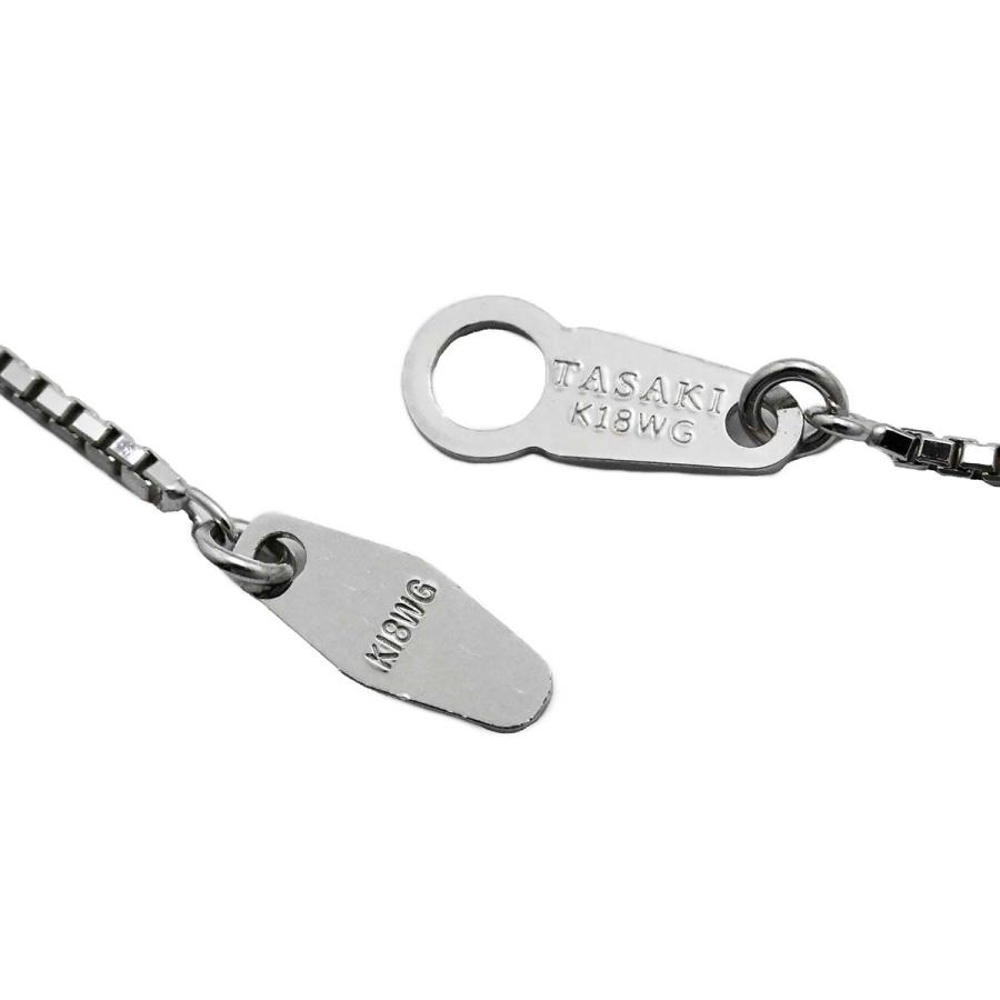 ●TASAKI/k18wgネックレス タサキ TASAKI K18WG ホワイトゴールド ダイヤ 0.19ct ネックレス