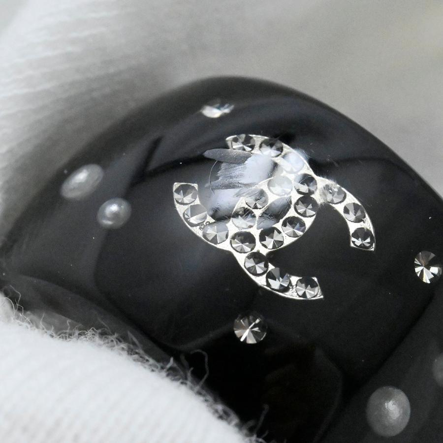 シャネル CHANEL 12A ココマーク プラスチック ブラック リング 13号 レディース 3699の画像