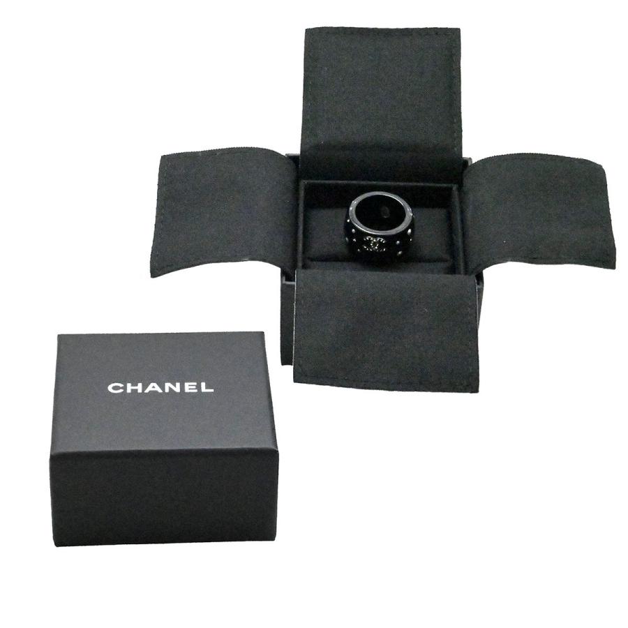 シャネル CHANEL 12A ココマーク プラスチック ブラック リング 13号 レディース 3699の画像