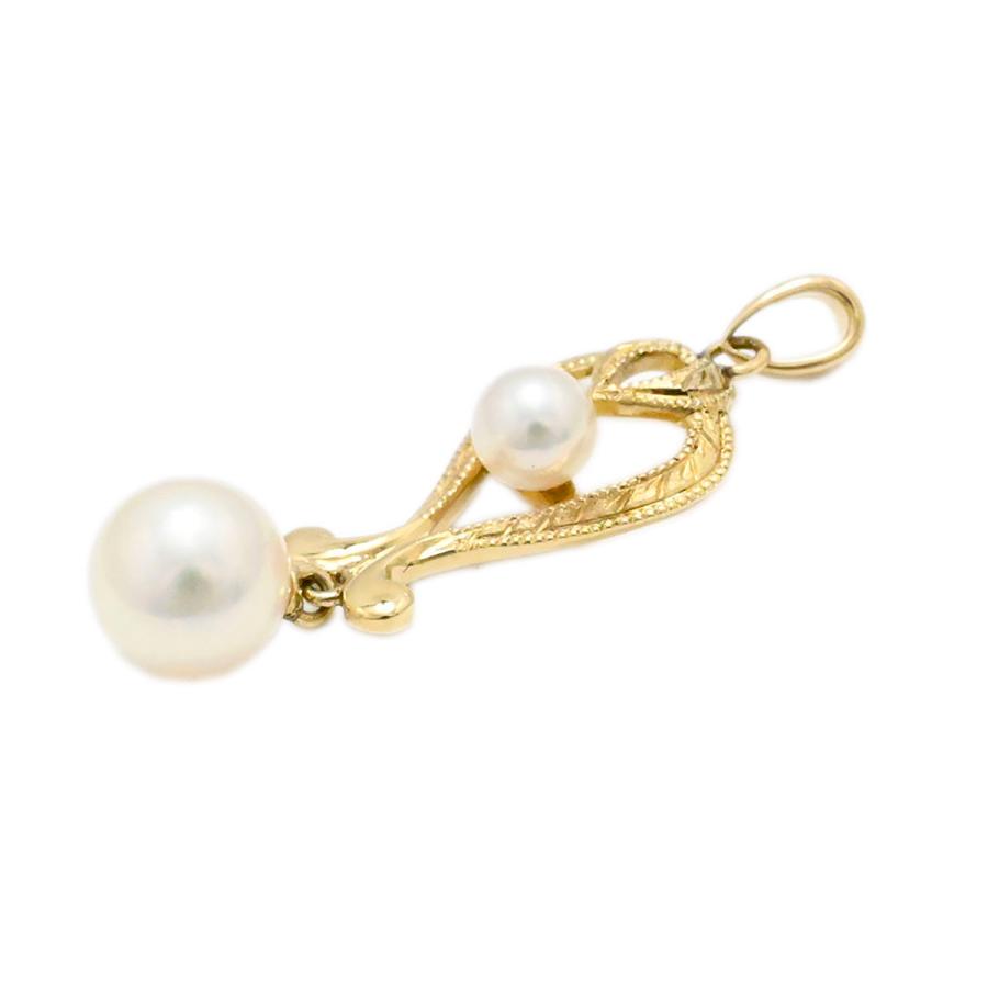 ミキモト MIKIMOTO K14YG イエローゴールド パールペンダントトップ 