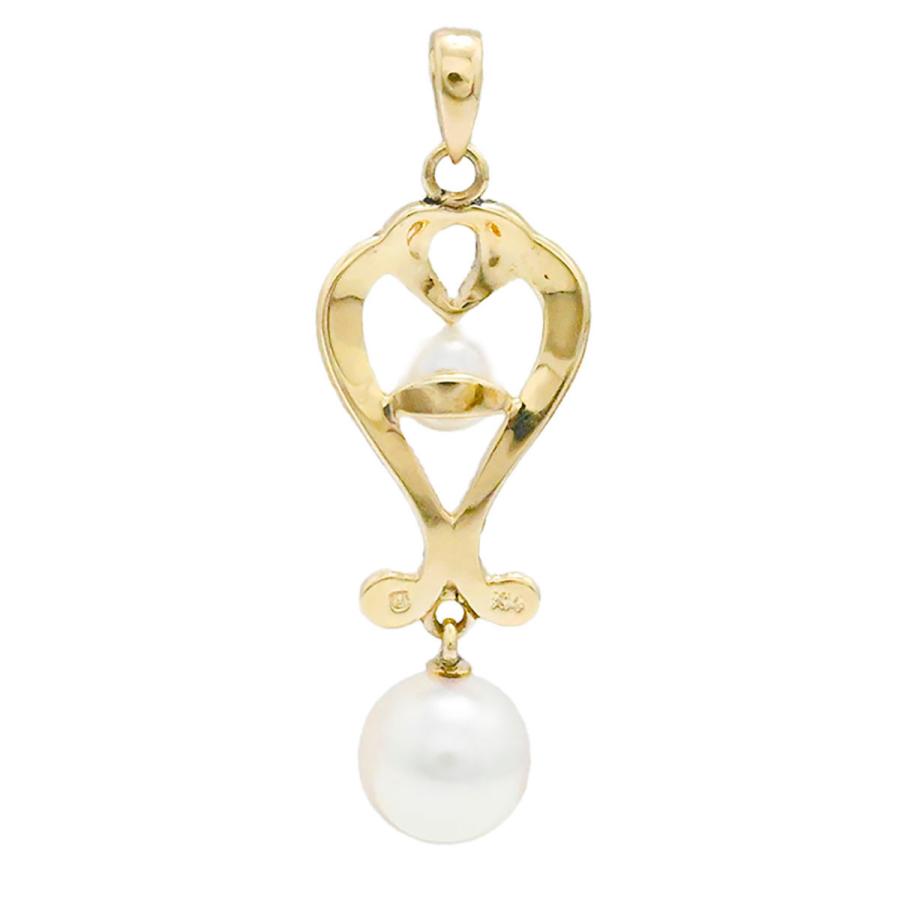ミキモト MIKIMOTO K14YG イエローゴールド パールペンダントトップ 