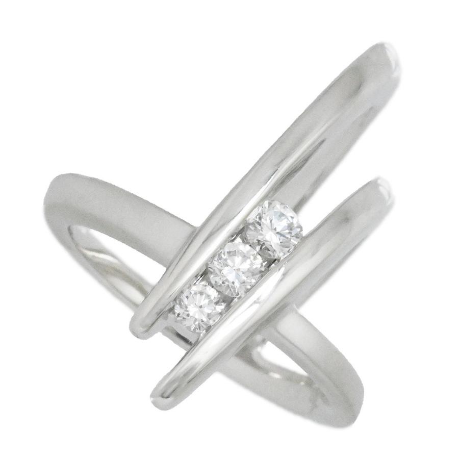 カラッチ Pt900 プラチナ KARATI ダイヤ0.26ct ピンキーリング サイズ