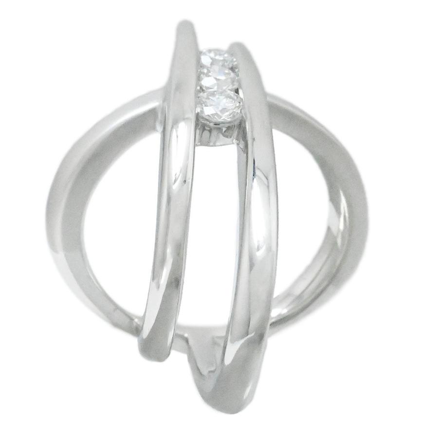 カラッチ Pt900 プラチナ KARATI ダイヤ0.26ct ピンキーリング サイズ