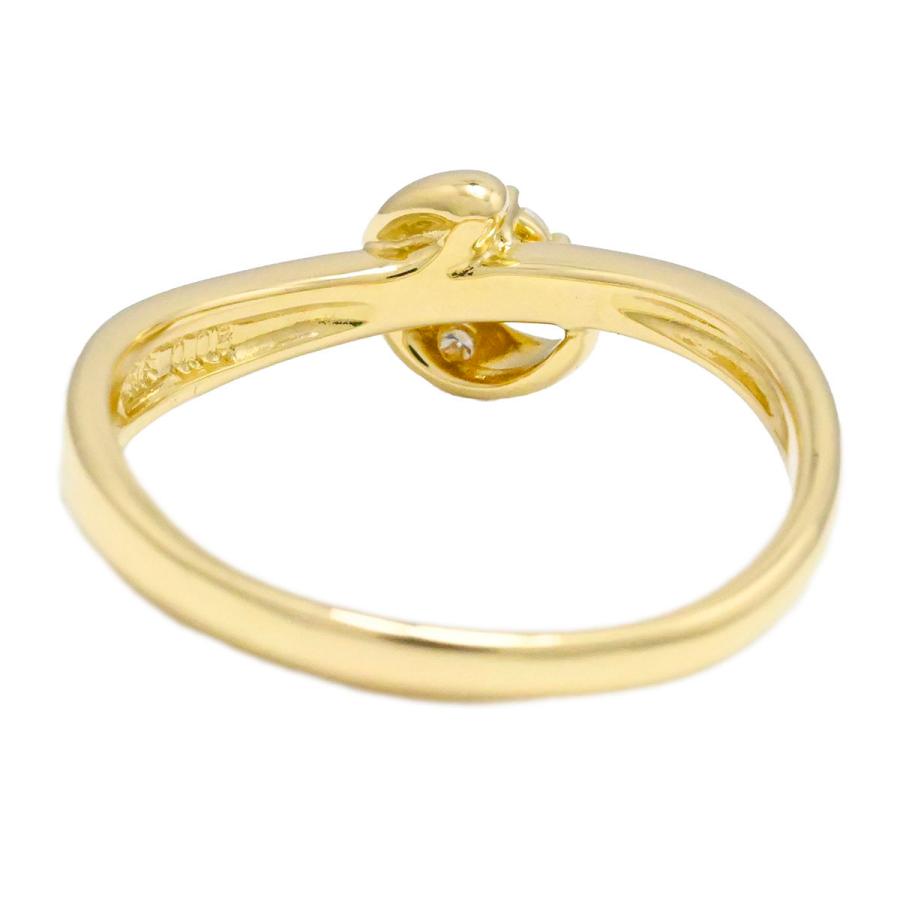 タサキ TASAKI K18YG イエローゴールド ダイヤモンド0.08ct リング 