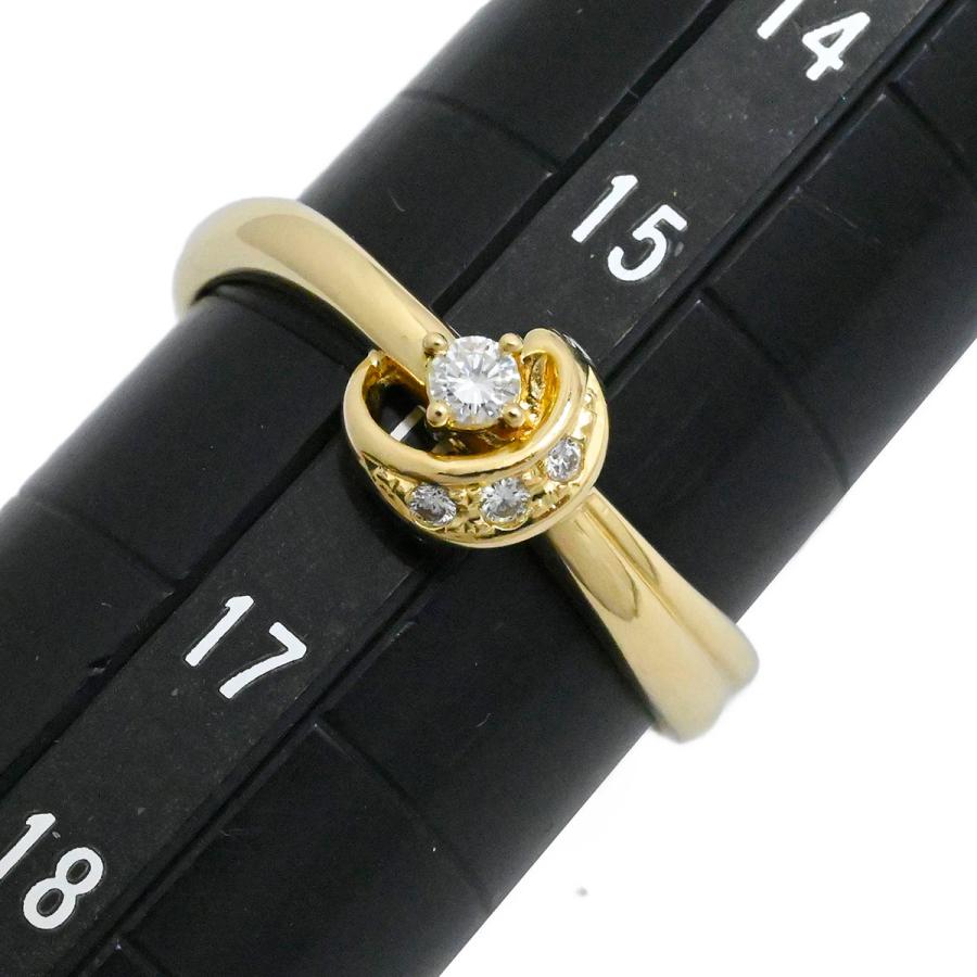 タサキ TASAKI K18YG イエローゴールド ダイヤモンド0.08ct リング 
