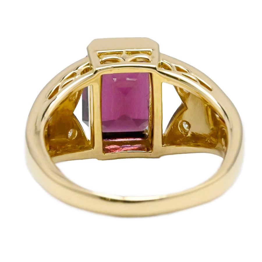タサキ TASAKI K18YG イエローゴールド ガーネット5.29ct ダイヤ0.06ct 