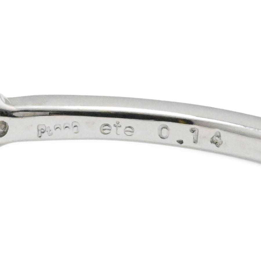 エテ ETE PT900 プラチナ ダイヤ0.14ct リング 指輪 サイズ9号
