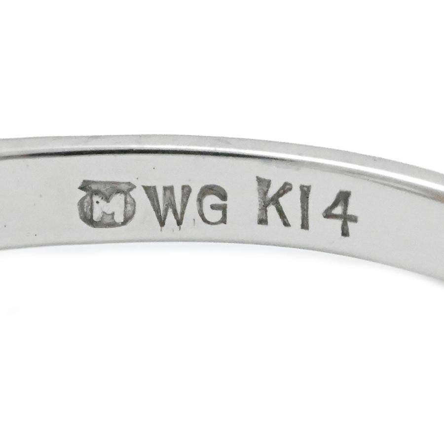 ミキモト MIKIMOTO K14WG ホワイトゴールド パール8.0mm ダイヤモンド 