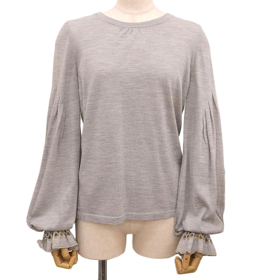 CHANEL シャネル ウールニットカットソー ウール グレー 38 レディース  