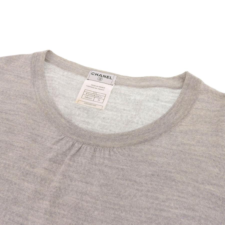 CHANEL 薄手ツイード切替 カシミヤニット カットソー 38 【公式通販】