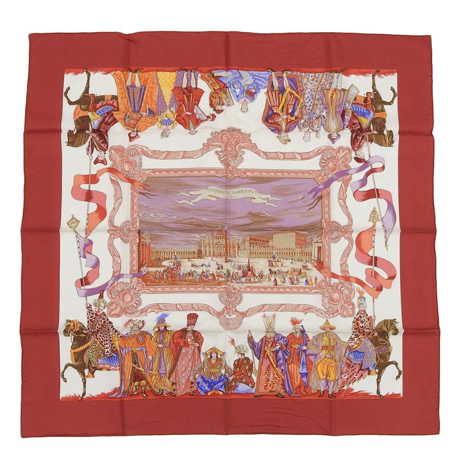 【中古】エルメス HERMES カレ90 TURQVERIES EN L'HONNEUR DE MHT ムッシュドTのためのトルコ行進曲 HERMES（エルメス） カレ90 TURQVERIES EN L'HONNEUR DE MHT