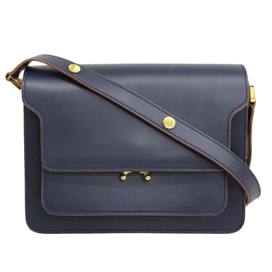 MARNI（マルニ） トランク TRUNK ショルダーバッグ レザー ネイビー 