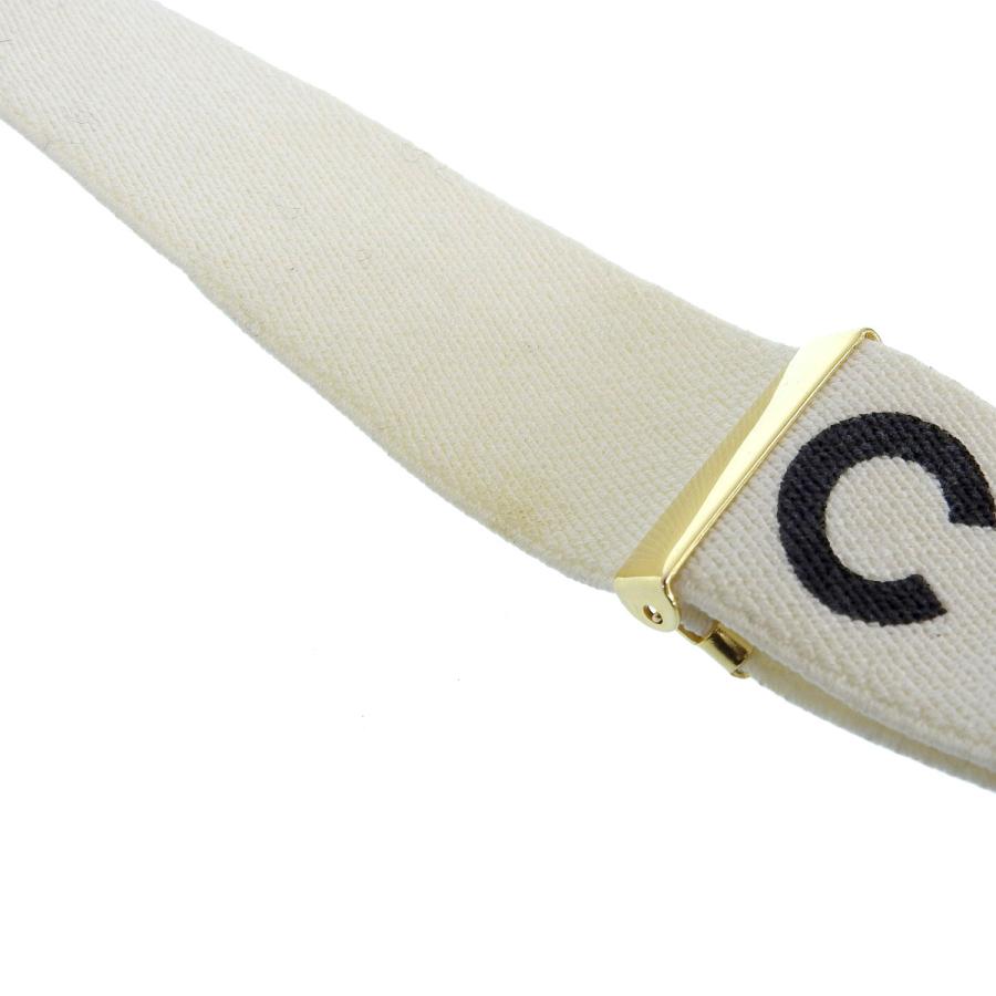 CHANEL（シャネル） サスペンダー ロゴ ベルト ゴールド金具 ココ