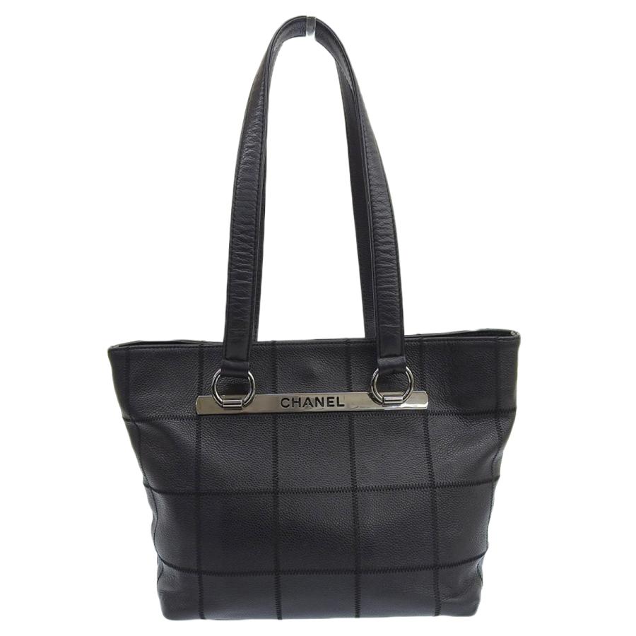 CHANEL シャネル トートバッグ キャビアスキン ブラック レディース 10  