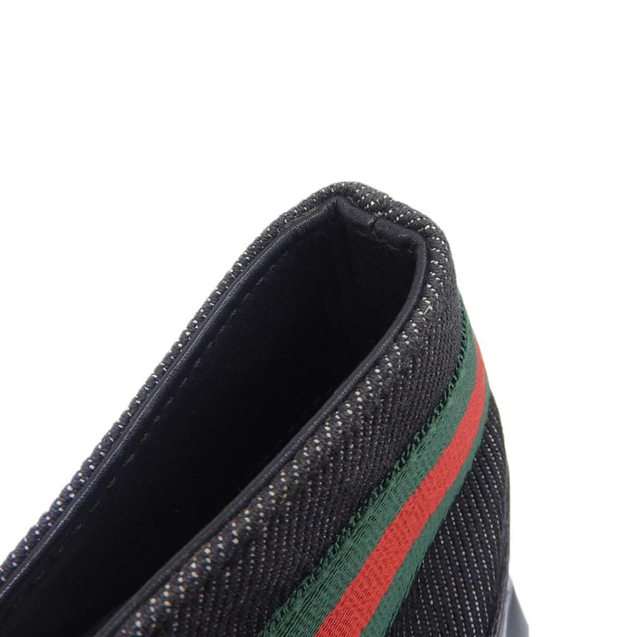 GUCCI（グッチ） トートバッグ レザー デニム ブラック レディース