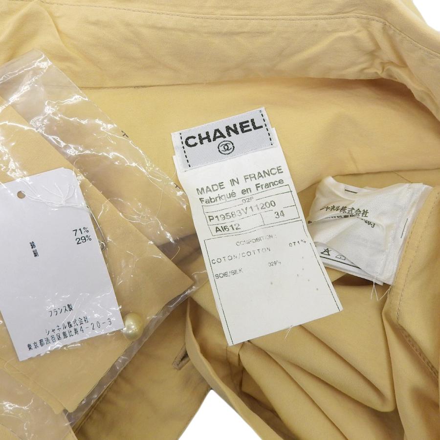 CHANEL（シャネル） フリル ノースリーブ ブラウス コットン シルク