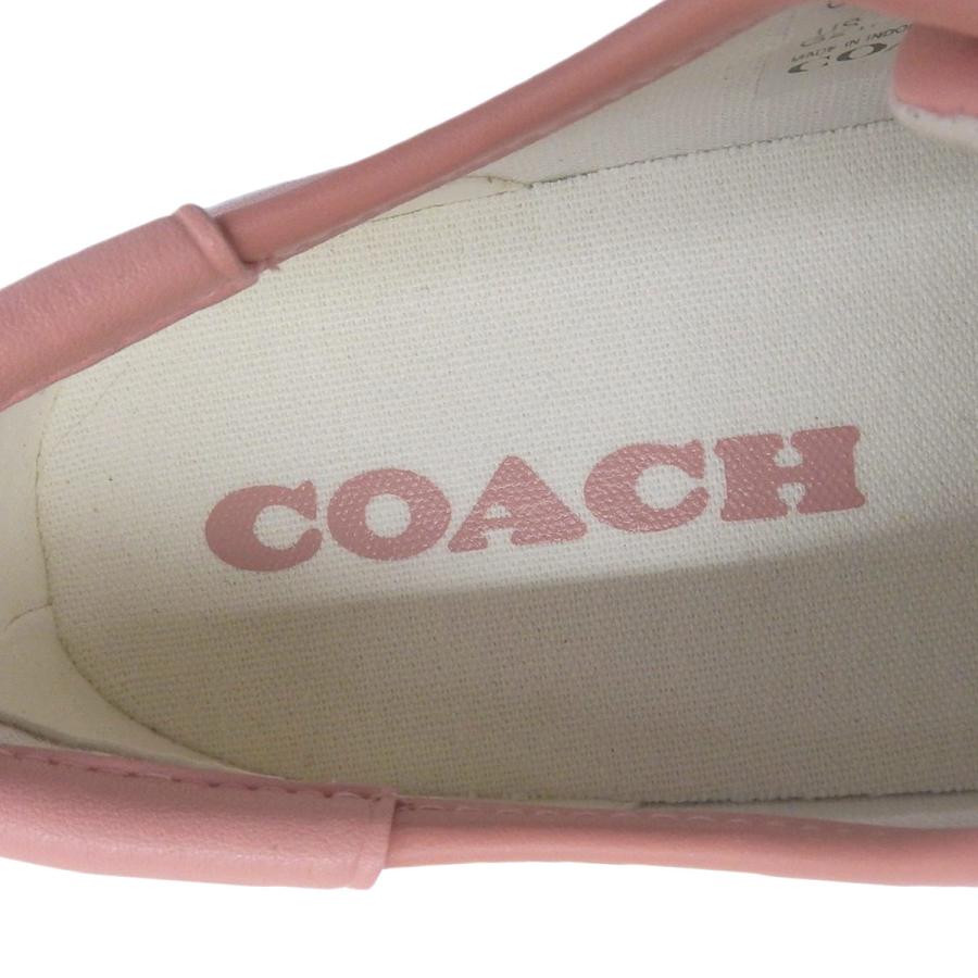 COACH コーチ スニーカー レザー ピンク×ホワイト 35.5 (22.5相当 