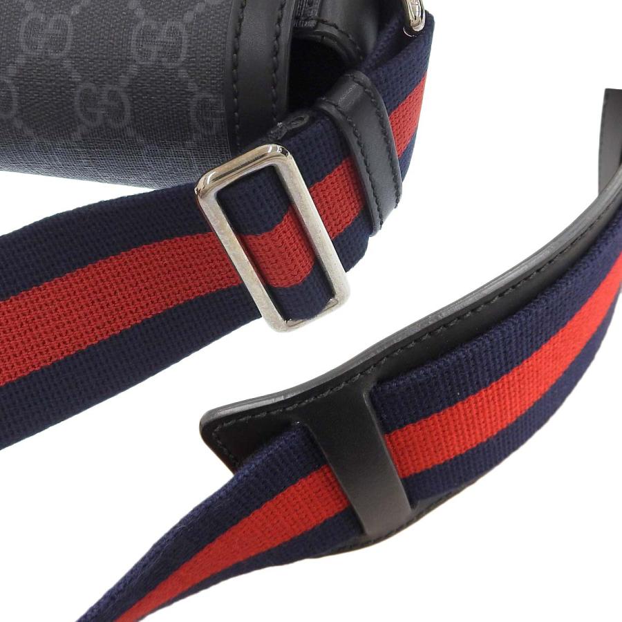 GUCCI GGスプリーム ショルダーバッグ 黒 赤青ストラップ GUCCI（グッチ） ショルダーバッグ メッセンジャーバッグ GGスプリーム