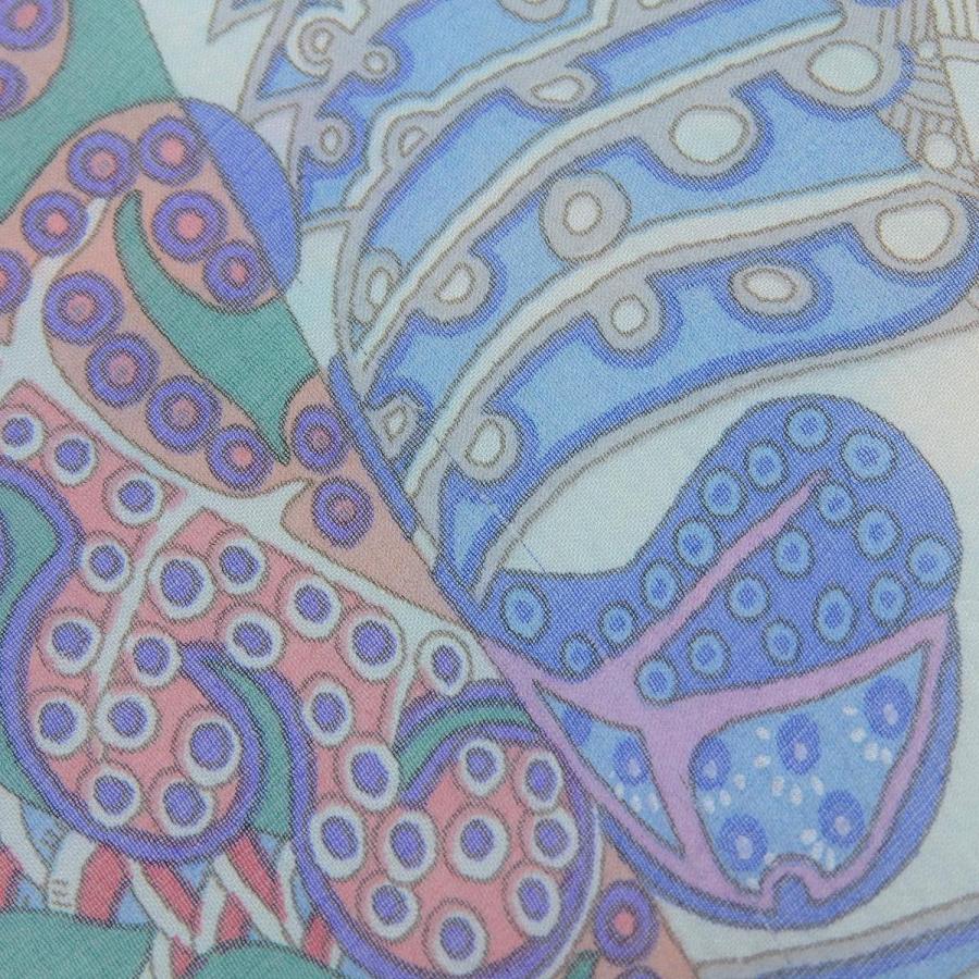 エルメス　シルク　スカーフ　シフォン　海　柄　魚　ピンク HERMES エルメス カレ90 Grands Fonds 深海 魚柄 シフォン