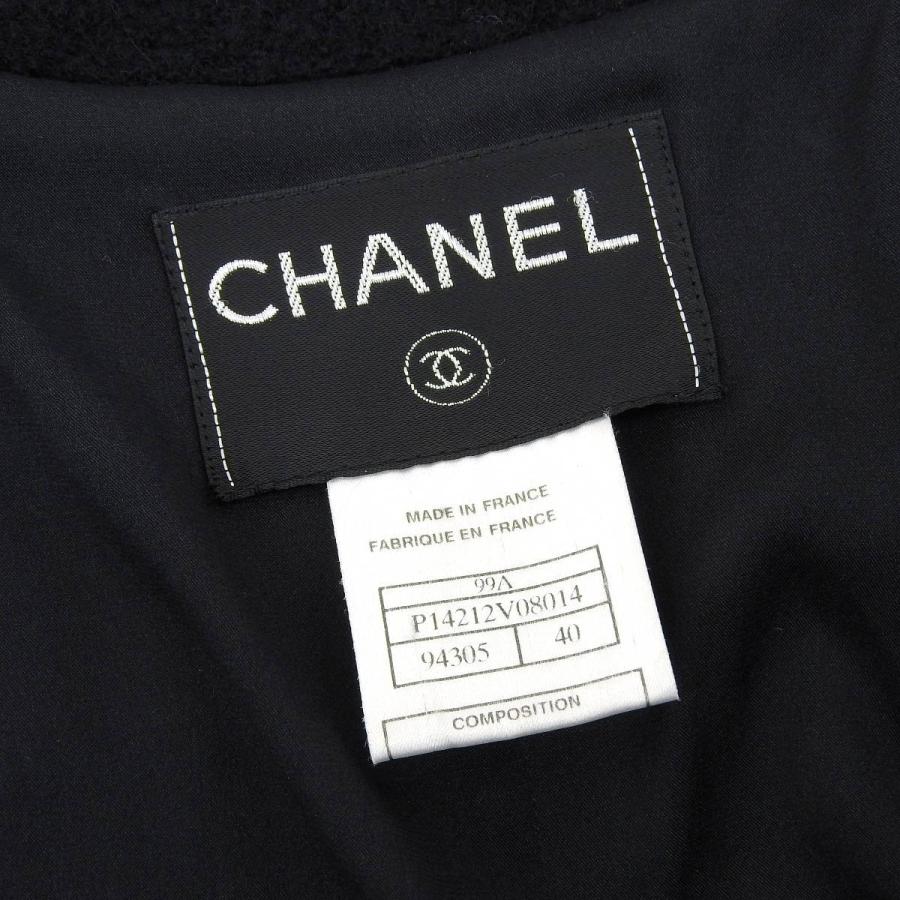 CHANELジャケット サイズ40 CHANEL（シャネル） ジャケット ウール ブラック サイズ40 レディース