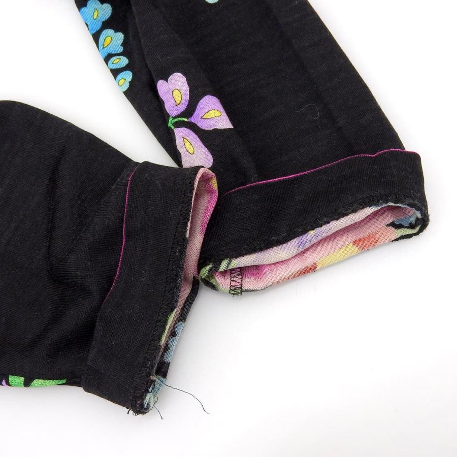 LEONARD（レオナール） 花柄 カットソー トップス 長袖 ウール×シルク