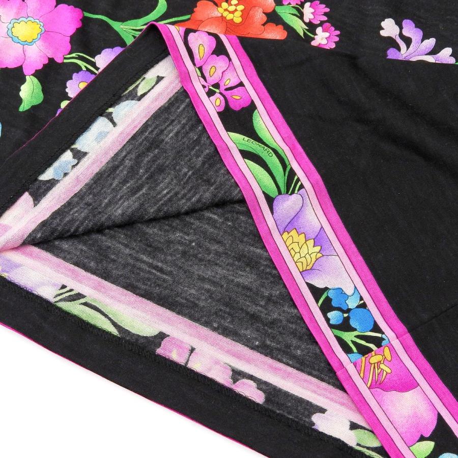 LEONARD（レオナール） 花柄 カットソー トップス 長袖 ウール×シルク