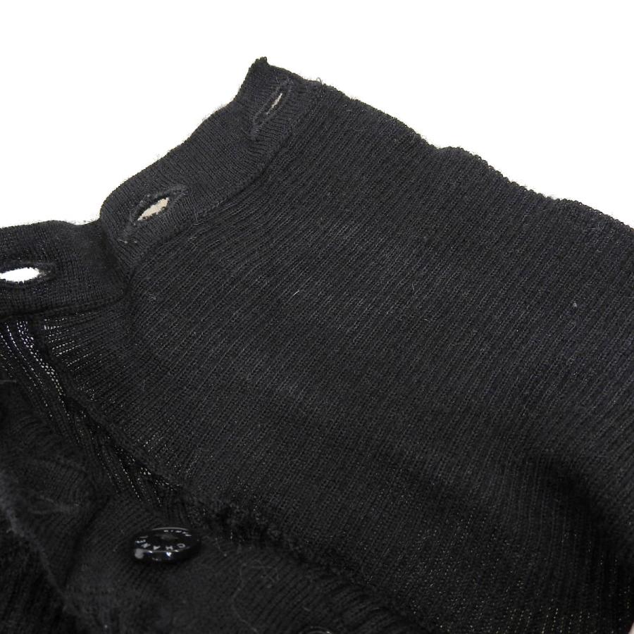 CHANEL（シャネル） ハイネック リブ ニット 七分袖 カシミヤ シルク 