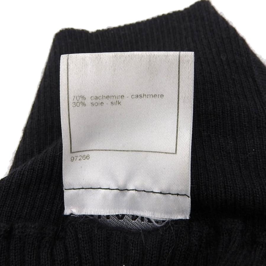 シャネル カシミヤシルクニット シャネル セーター CHANEL ホワイト ピンク ブラック ココマーク