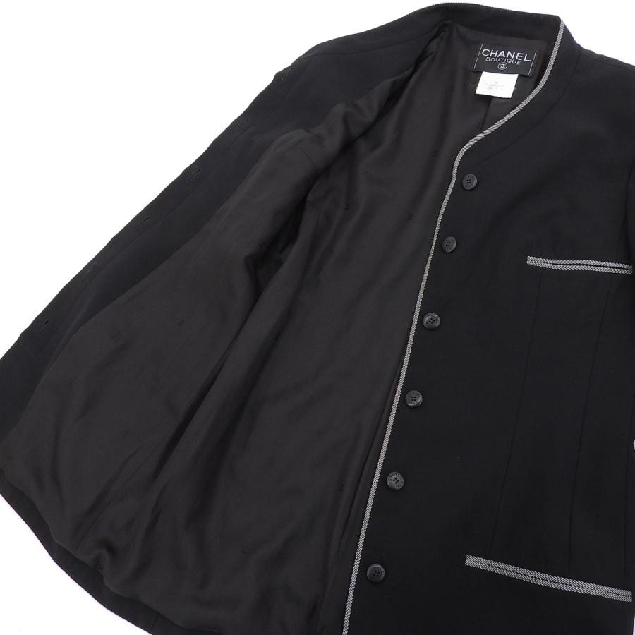 CHANELシャネルカシミヤ100%ジャケット黒ブラック36サイズ | ヤマダ 
