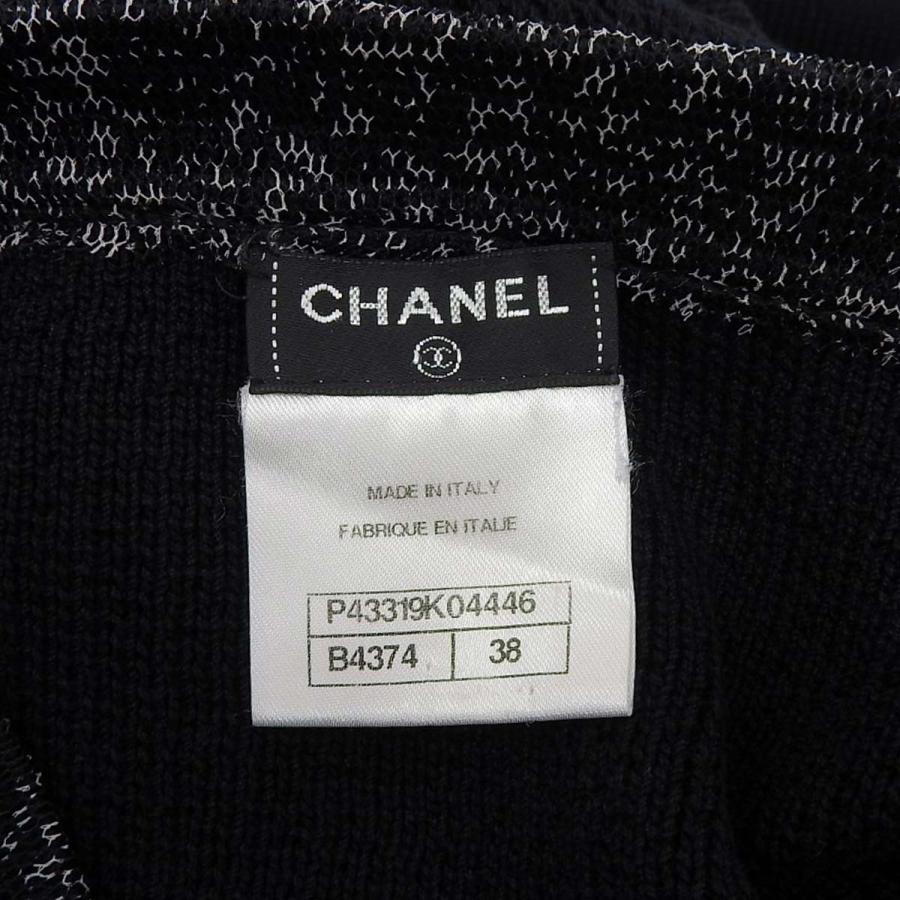 CHANEL（シャネル） ニットワンピース 半袖 コットン ブラック 38