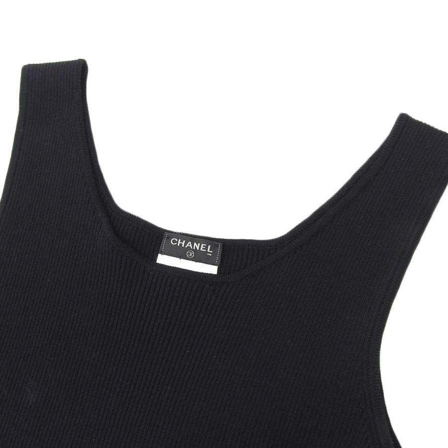 CHANEL（シャネル） ノースリーブ ワンピース コットン ブラック 38